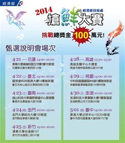 2014搶鮮大賽*獎金高達100萬元*歡迎各大專院校同學一起來發揮想像力